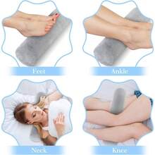 - Juego de 2 fundas de almohada cilndricas de 17x 4 pulgadas con cierre para decoracin del hogar gris - inicial - Ver 8