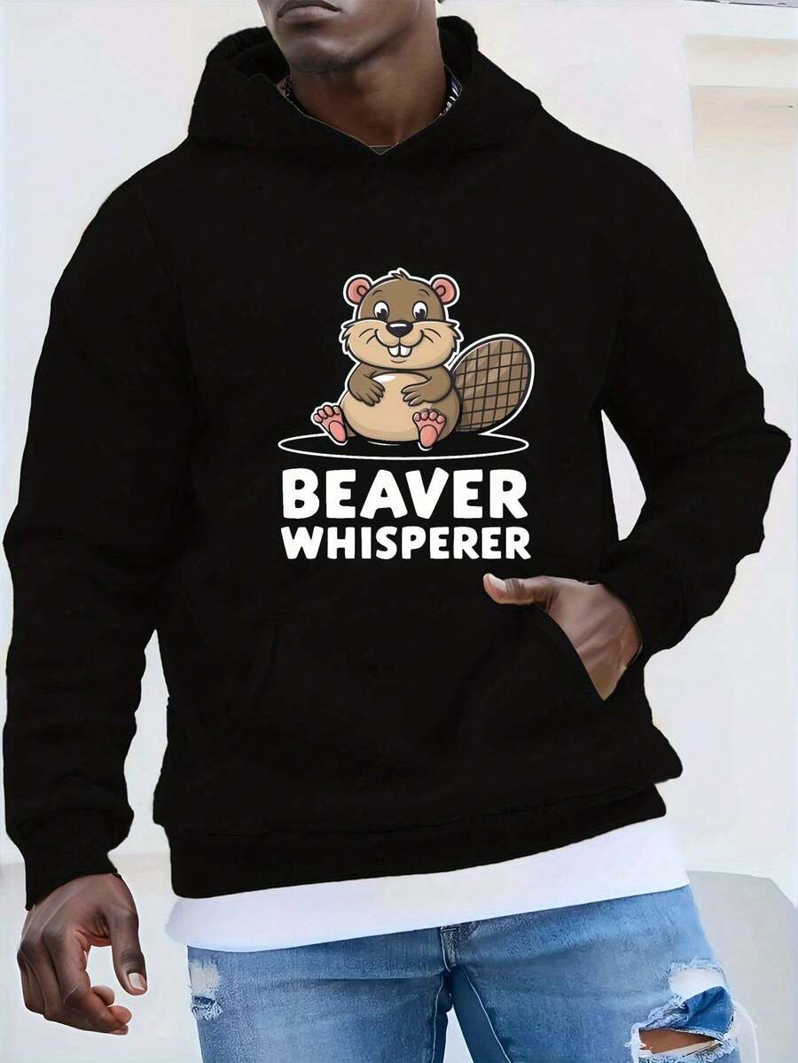 Men Hoodies - 黑色 - 查看 1