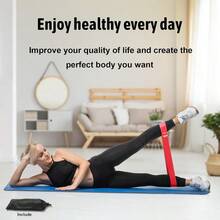 Bandas de resistencia para hacer ejercicio, set de bandas de resistencia con 5 niveles de resistencia, bandas de colores multicolor para entrenamiento de fuerza, yoga e interior/exterior - Multicolor - Ver 7