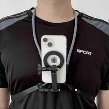 Soporte de correa para el cuello de la cámara, que puede cambiar entre la toma horizontal y vertical de la cámara en un segundo. Es un soporte de cámara giratorio con rosca con un diseño universal para usar en el cuello, hecho de gel de sílice y materiales metálicos flexibles.