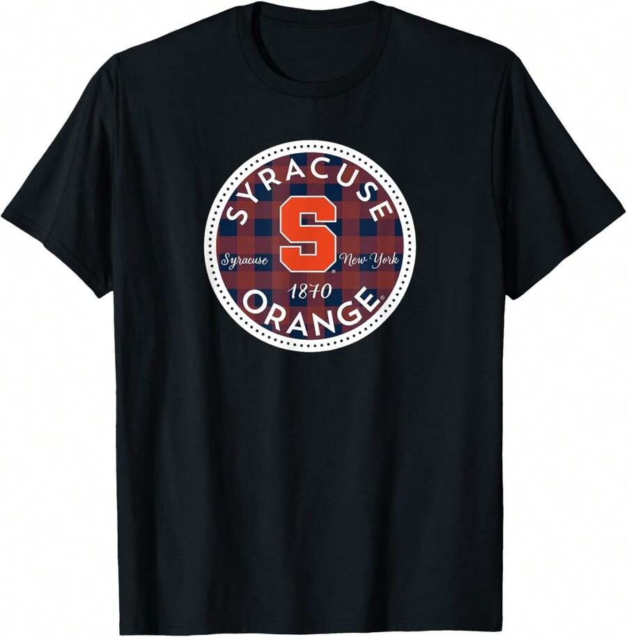 Syracuse University Orange Plaid Badge T-Shirt - màu đen - Xem 1