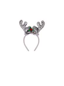 圣诞驯鹿角头饰，圣诞派对装饰用驯鹿角头饰，金色、银色、闪光独角兽驯鹿角圣诞发饰，圣诞儿童发饰 - 彩色 - 查看 4