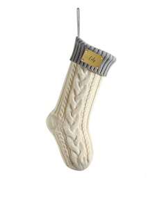 Calcetines navideños personalizados, calcetines navideños con huella de mascota personalizados, calcetines navideños familiares de punto con parche de cuero, calcetines con huella de perro, calcetín de gato, regalo de Navidad, decoraciones navideñas - Multicolor - Ver 10