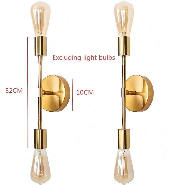 2pcs Modern Matte Black Or Gold Country Style Wall Sconces With Fabric Shades, Suitable For Bedroom, Bathroom, Vanity, Living Room, Mirror, Hallway And Kitchen - Two Wall Lamps - View 12