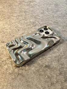 优质 3D 波浪电镀银色手机壳适用于 17 Pro Max/17 Pro/17 Air/17/16 Pro Max/16/16 Pro/16 Plus/15/15 Pro Max/15 Pro/15 Plus/11/12/13/14 Pro Max/11 Pro/11 Pro Max/12 Pro/12 Pro Max/13 Pro/13 Pro Max/14 Pro/14 Pro Max/14 Plus，简约创意软壳 - 高級電鍍銀色 - 查看 8