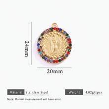 1 szt. Stal nierdzewna 18K pozłacana olejkiem kroplowym i diamentami, wielostylowe wisiorki DIY, zawieszki z zawieszkami, akcesoria do tworzenia biżuterii, akcesoria do tworzenia biżuterii damskiej ze stali nierdzewnej, biżuteria damska ze stali nierdzewnej, akcesoria damskie, odpowiednie do codziennego noszenia przez kobiety i na okazje, na prezent - wisiorek - Zobacz 44