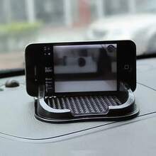 1个黑色防滑车载手机支架垫，耐高温汽车仪表盘垫，手机防滑垫，汽车内饰装饰配件，防滑汽车垫 - 黑色 - 查看 4