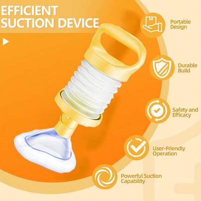 Choking Rescue Device, Anti Choking Device For Kids And Adults, Portable Airway Suction Device With 3 Masks, Home Travel Emergency For Toddlers Elderly, Schools Restaurants Caregivers For Emergency Kit Bag