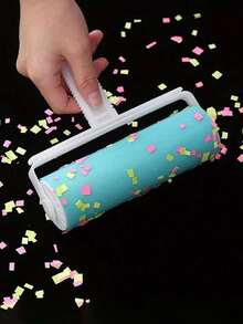 1 pieza Rodillo quitapelusas manual, removedor de pelo de mascota reutilizable y lavable, limpiador de polvo y tela potente, sin electricidad, mango de plástico, sin baterías necesarias, rodillo quitapelusas reutilizable extra grande para eliminación de pelo de mascota y polvo, rodillo quitapelusas pegajoso, rodillo quitapelusas lavable y reutilizable para eliminación de pelo de mascota que incluye limpiador de tamaño grande y pequeño para ropa, sin batería requerida, ideal para limpieza de dormitorio y ropa