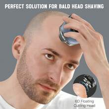 SOLIMPIA 1pc Upgraded Head Shaver For Bald Hair Trimmer For Men Rechargeable LED Display Waterproof Wet/Dry Head Shaver - Blue - View 7