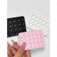 1pc Silicone Suction Cup Phone Case Holder, Double-Sided Suction Cup, Phone Suction Cup, Octobuddy, Sticky Phone Grip, Sticky Phone Holder (Before Use, Must Be Carefully Cleaned To Ensure The Surface Is Clean And Flat. Stick It For Half An Hour Before Use) Suitable For IPhone, Android Phone, Birthday Gift, Family, Friends Phone Holder Mobile Phone Accessories - 彩色 - 查看 2