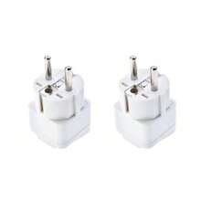 1pc USA To Germany, France Schuko Grounded Universal Travel Power Plug Adapter - Type E/F - CE Certified For Smartphones, Laptops, Tablets Chargers