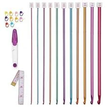 11pcs Tunisian Crochet Hooks, Multicolor Aluminum Afghan Crochet Hooks, 2-8mm Long Crochet Hook Set, Suitable For Beginners (Accessory Colors Random) - Multicolor - View 14