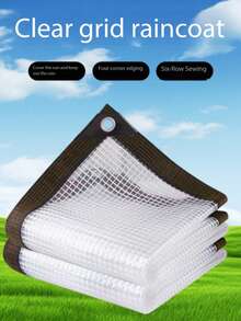 Tela transparente impermeable con anillo de refuerzo en múltiples tamaños, tela impermeable de PE, tela impermeable con rejilla/lona de PVC, utilizada para cubrir jardines al aire libre, tela transparente impermeable para terrazas, utilizada para cubrir plantas de dosel y camping