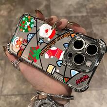 Funda de Teléfono con Tema Navideño de Moda, Diseñada para Varios Modelos de, Incluyendo 17, 16, 15, 14, 13, 12, 11,, Pro,, X, XR, XS y 8 Plus.Cuenta con un tratamiento de superficie electrochapado de alta calidad que proporciona protección transparente a prueba de golpes., Estuche de Uso Diario, Diseño Elegante, Tema de Festival, Resistente a Arañazos, Entusiasta de la Moda, Usuario de - Colores mixtos - Ver 7