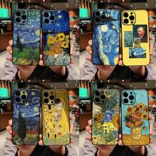 Funda suave de girasol y noche estrellada de Van Gogh compatible con Apple  16 11 15 Pro Max Plus X XR 7 8 SE 2022 SE3 SE2 16E, cubierta compatible con funda  17 Pro Max, funda  17 Pro, funda  17, funda  16, funda  16 Pro Max, funda  15 - 2 - Ver 3