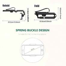 360° Rotatable Car Phone Holders, Car Driving Photography, Car Navigation, Universal Retractable Foldable Car Sun Visor Clip-On Mobile Phone Stand, Suitable For All Phones, Automotive Accessories,  Brackets & Clamps, Perfect Gift, Travel Essentials - màu đen - Xem 9