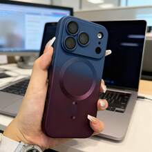 Funda magnética de color degradado compatible con iPhone 17, 16, 15, 14 Plus, 13, 12, 11 Pro Max