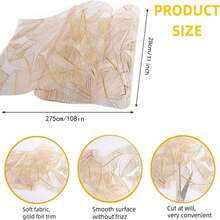 1pc Gold/Silver Metallic Tree Branch Table Runner, Suitable For Elegant Weddings And Dining, Shiny Gold/Silver, Dining Table Decor, Party