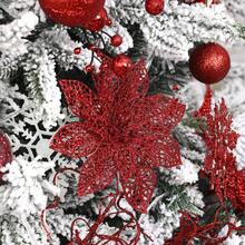 1/10pcs Christmas Decorative Gold Powder Pine And Cypress Branch Hollowed-Out Double-Layer Christmas Flowers, Simulated Pine And Cypress Branch Christmas Tree Decoration Ornaments, DIY Flower Garland Arrangement, Colorful Artificial Flowers, Christmas Party Table Center Decoration Ornaments, Vase Arrangements, Shining Red Gold Powder Christmas Christmas Flowers, Christmas Tree Decoration Flower Accessories - Verschiedenfarbig - Übersicht 24