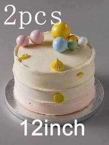 1/2/3/4 قطعة لوح كيك دائري أبيض/فضي مقاس 8/10/12 بوصة، من الورق المقوى السميك، قواعد كيك قوية، منصات كيك، مثالية لخبز الكيك والحلويات DIY، اكسسوارات خبز المنزل، مناسبة للأعياد والحفلات وأعياد الميلاد والأعراس وعيد الحب وعيد الأب والعيد