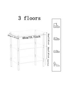 1pc Transparent Acrylic Shoe Rack - Ultra-Clear Modern Shoe Organizer For Small Spaces In Entryway, Closet, Mudroom; Slim, Lightweight, Clear Panels; Easy Assembly, Sturdy Supports; Keeps Shoes Neat, Accessible, Versatile For Flats, Sneakers, Boots; Minimalist, Space-Saving Design With Crystal-Transparent Finish