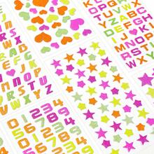 3D闪光泡泡贴纸 - 彩色3D字母贴纸，DIY手账用品，适用于剪贴簿和礼品装饰，剪贴簿文具 - 彩色 - 查看 3