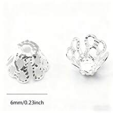 300pcs/Box Flower Vase Bead Caps, Jewelry Findings, Small Glass Shaped Spacer Beads, Cone Bead Caps, DIY Jewelry Making Supplies - J41 - View 3