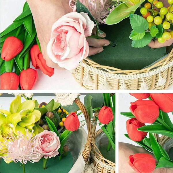 10Pcs/5Pcs/2Pcs Floral Foam Round SUPKING 3.2" Small Green Wet & Dry Use Flower Foam Blocks Florist Plant Foam For Artificial And Fresh Flower Arrangement Kit, Garden Decorations And Wedding Home Decor