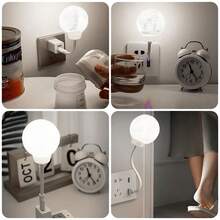 夜灯 USB 插入式壁灯，月亮形夜灯，卧室睡眠氛围装饰灯，适用于成人和儿童房、卧室、走廊 - 彩色 - 查看 6