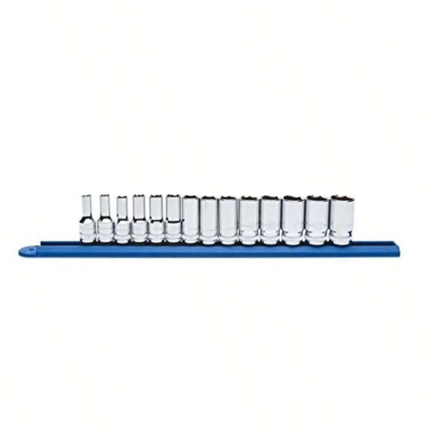 GEARWRENCH 14 Piece 3 8 Drive 6 Point Mid Length Metric Socket Set 80554S - As Pic - View 1