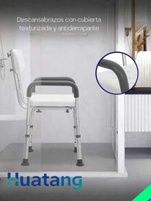 Wall Mounted Shower Seats - White - View 5