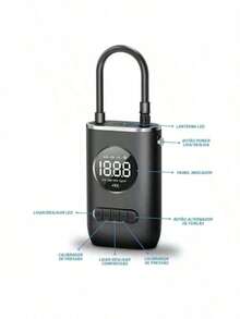 Mini Portable Air Compressor Rechargeable Digital USB Tire Inflator Immediate Shipping - màu đen - Xem 7