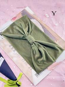 1pc Women's Headband, Wide Elastic Headband, Non-Slip Thick Headband, Stretchy Absorbent Sports Headband, Large Bow Soft Headscarf. Available In Multiple Colors. Warm Hair Bands Women Bandanas Winter Hair Accessories