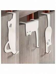 门挂钩，铁质材料门钩，各种图案的门悬挂钩，不会生锈，适用于卧室门，浴室门，厨房门。，悬挂式存储，多用途挂钩，美观挂钩，现代门钩，耐用，非常适合卧室存储和整理。 - 彩色 - 查看 3