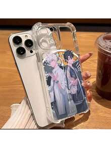 Anime Agent Time Handyhülle geeignet für iPhone 16 15 14 13 12 11 Pro Max X XR XS MAX 8 7 Plus Anti-Fall transparente weiche Rückabdeckung - Silber - Übersicht 4
