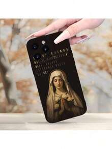 Religious Mythology Series: Minimalist And Stylish Phone Design With Mary Themes, Angel Eye Frost Finish For IPhone 16, 15, 14, 13, 12, 11, XS, XR, X, 7, 8 Plus, Pro Max - Blanco antiguo - Ver 6