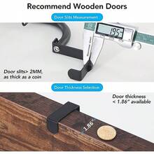 6Tier Over The Door Pantry Organizer Metal Adjustable Over The Door Organizer Spice Rack Hanging Storage And Organization For Kitchen Spice Rack - màu đen - Xem 7