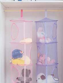 3-Tier Hanging Storage Basket, Cylindrical Enclosed Underwear Bra Dress Basket, Hanging Basket For Shop - Multicolor - View 3