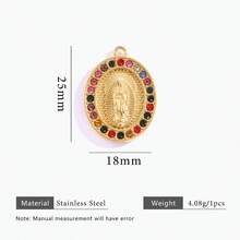 1 szt. Stal nierdzewna 18K pozłacana olejkiem kroplowym i diamentami, wielostylowe wisiorki DIY, zawieszki z zawieszkami, akcesoria do tworzenia biżuterii, akcesoria do tworzenia biżuterii damskiej ze stali nierdzewnej, biżuteria damska ze stali nierdzewnej, akcesoria damskie, odpowiednie do codziennego noszenia przez kobiety i na okazje, na prezent - wisiorek - Zobacz 18