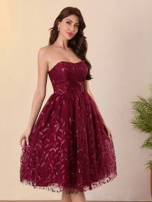 Elegant Sleeveless Short Embroidered Sequin Lace Prom Dresses Sweetheart Backless Evening Gowns Short Sparkling Graduation Dress A-Line Cocktail Dress