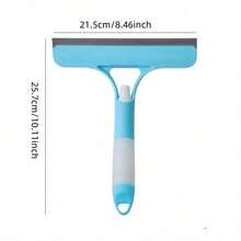 3-In-1 Window Cleaning Kit - Heavy Duty Glass Scraper With Squeegee, Scrubber Pad & Water Sprayer, Short Handle Professional Tool For Streak-Free Shine On Windows, Shower Doors & Tiles - trắng - Xem 4