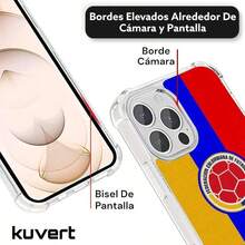 Funda Bandera Colombia Jersey Compatible Con iPh y Sam, Protector Antigolpes Ensamblada En México - Multicolor - Ver 3