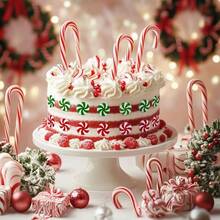 Candy Ornaments For Christmas Tree Christmas Ornaments 50 PCS Fake Platic Candy Christmas Decorations  White Candy Cane Hanging Peppermint Ornaments For Christmas Tree Decorations Craft - 紅色白色綠色白色 - 查看 5