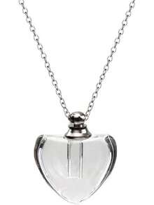 Blood Vial Necklace Stainless Steel Glass Heart Vial Perfume Bottle Cremation Urn Pendant Necklace For Women Keepsake Memorial Jewelry2025 - 8 - 查看 1