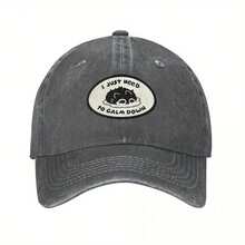 2025 New "I Need A Break" Baseball Cap, Cute Cat Pattern - Adjustable Snapback, Breathable Textile Fabric, Unisex Golf & Tennis Cap Suitable For Outdoor Activities, Beer Festival, 4th Of July Celebration - Black, Fun Baseball Cap, Casual Headwear, Casual Style, Textile Construction - Deep Heather - View 9