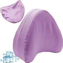 - Funda de almohada de satn para almohada de apoyo de espuma para piernas y rodillas, funda de almohada de satn con cierre mejorada, funda de almohada de repuesto gris - Púrpura ruborizado - Ver 2