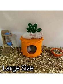 1pc Carrot Shaped Hamster Hideaway House, Fully Enclosed, Windproof & Warm, Suitable For Small Pets, Autumn/Winter - Multicolor - View 20