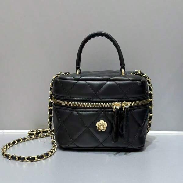 Bolsa de ombro feminina Secret Garden Camellia Rhombus Chain Box Mini Bolsa de ombro transversal 2025