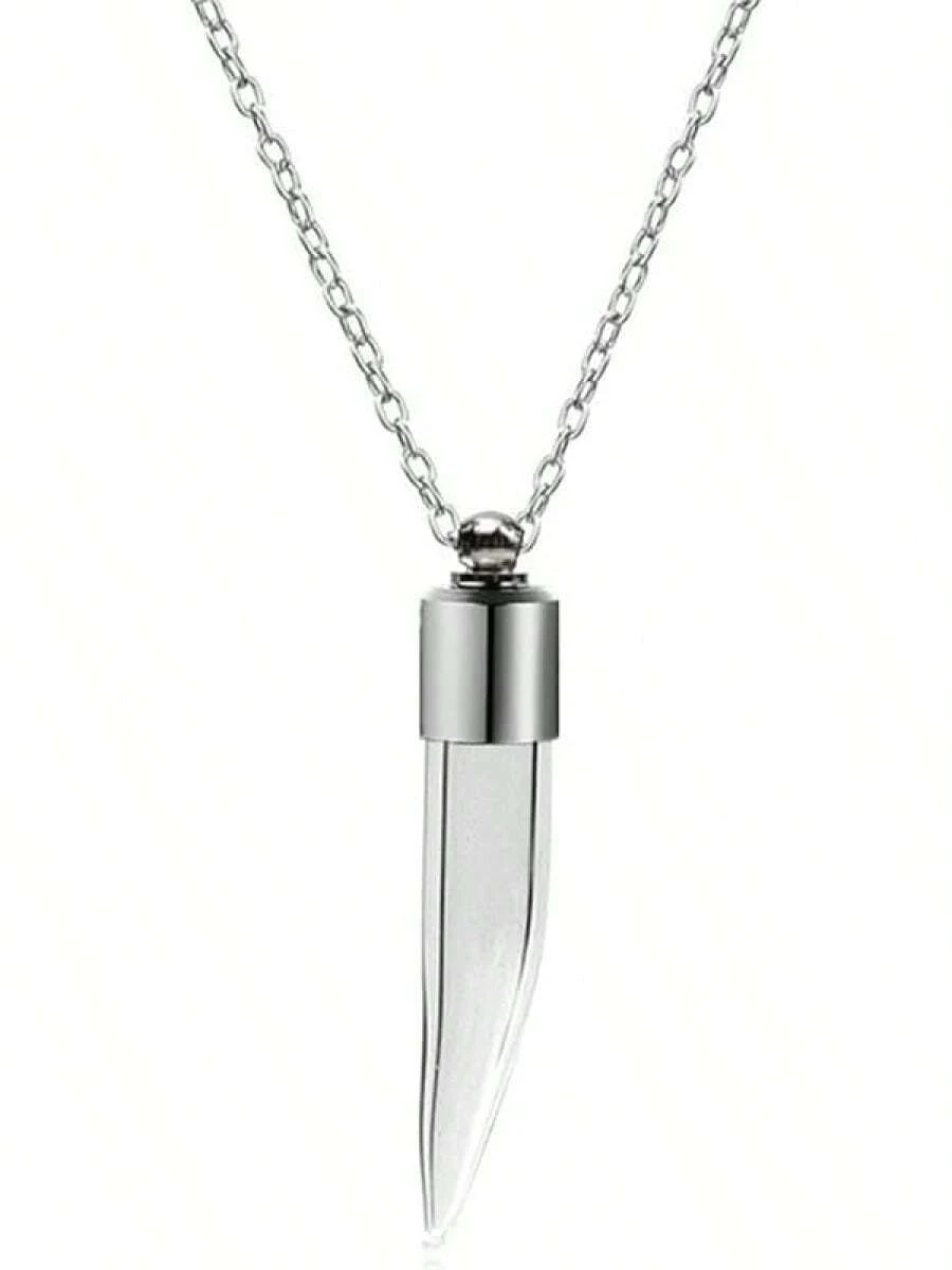 Blood Vial Necklace Stainless Steel Glass Heart Vial Perfume Bottle Cremation Urn Pendant Necklace For Women Keepsake Memorial Jewelry2025 - 4 - 查看 1